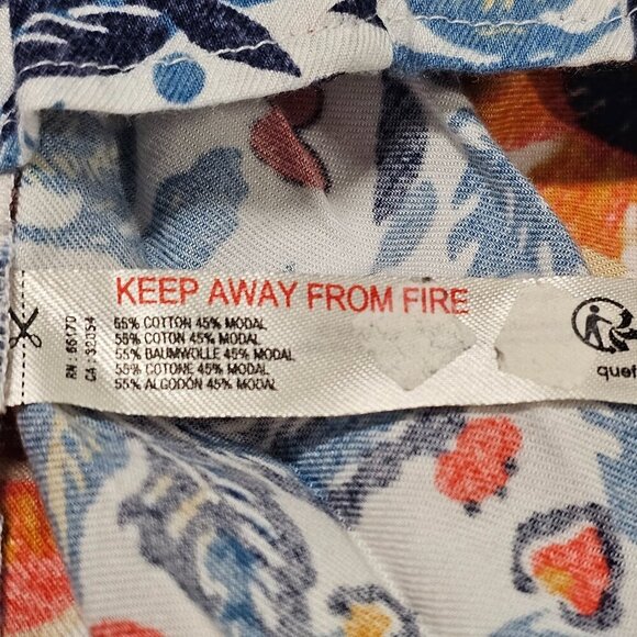 Anthropologie Flannel Pajama Dress Women Size 5 Real Fun, Wow Floral Tiered - Picture 13 of 16